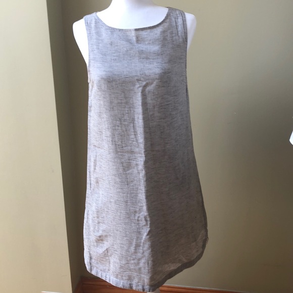 m and s linen shift dress